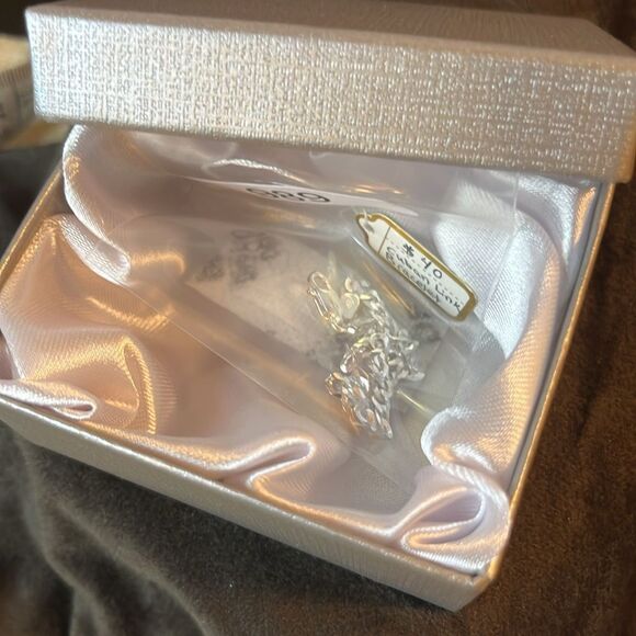 925 Italian Sterling Silver Cuban Link Bracelet 7.5” - Picture 8 of 9